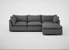 Astrid Right Hand Facing Corner Chaise Sofa Melton Wool Shale / Natural Beech