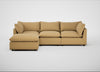Astrid Left Hand Facing Corner Chaise Sofa Boucle Tweed Citrine / Walnut Stained Beech