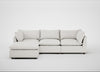 Astrid Left Hand Facing Corner Chaise Sofa Capelo Linen-Cotton Sea Salt / Walnut Stained Beech