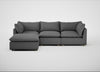 Astrid Left Hand Facing Corner Chaise Sofa Melton Wool Shale / Natural Beech