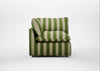 Astrid Corner Unit Capelo Linen-Cotton Stripe Green / Natural Beech