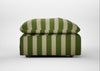 Astrid Ottoman Capelo Linen-Cotton Stripe Green / Natural Beech