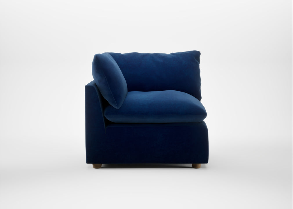 Astrid Corner Unit Smart Velvet Dusk / Natural Beech