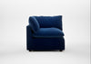 Astrid Corner Unit Smart Velvet Dusk / Walnut Stained Beech