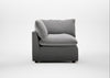 Astrid Corner Unit Smart Velvet Mercury / Walnut Stained Beech