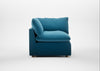 Astrid Corner Unit Smart Velvet Ocean Blue / Natural Beech