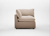 Astrid Corner Unit Smart Velvet Pebble / Walnut Stained Beech