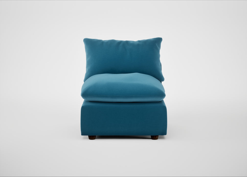Astrid Single Unit Smart Velvet Ocean Blue / Walnut Stained Beech