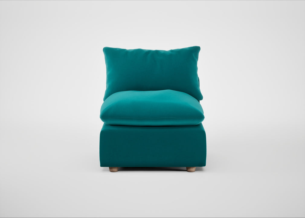 Astrid Single Unit Smart Velvet Petrol / Natural Beech