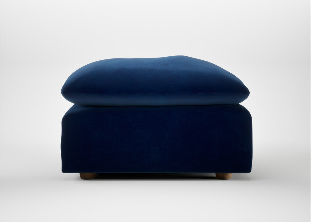 Astrid Ottoman Smart Velvet Dusk / Natural Beech