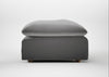 Astrid Ottoman Smart Velvet Mercury / Natural Beech