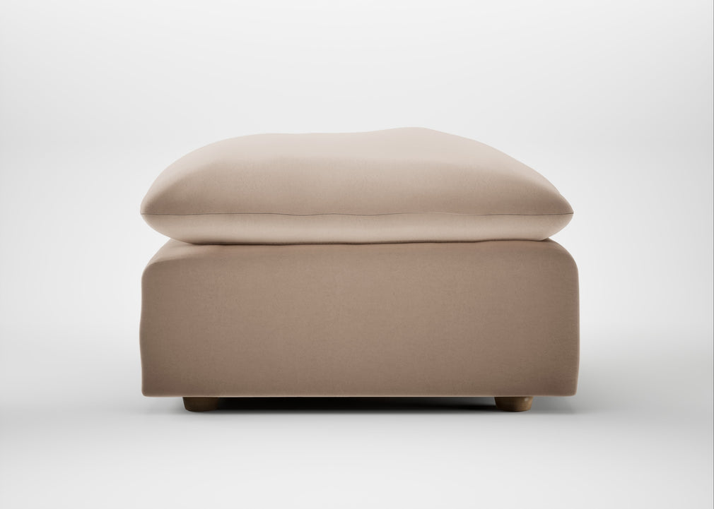 Astrid Ottoman Smart Velvet Pebble / Natural Beech