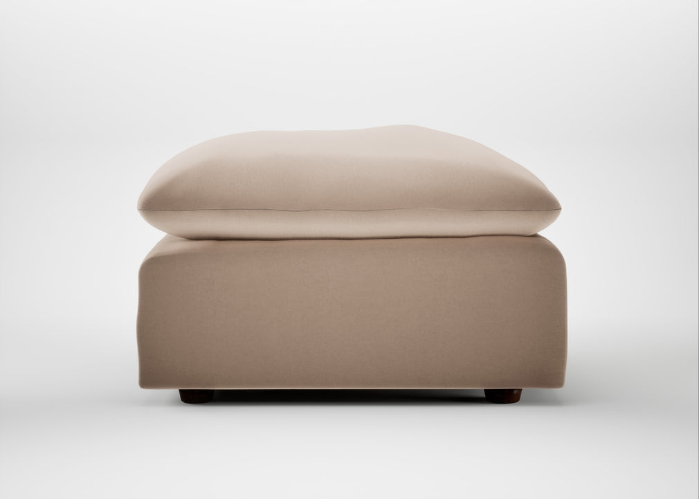 Astrid Ottoman Smart Velvet Pebble / Walnut Stained Beech