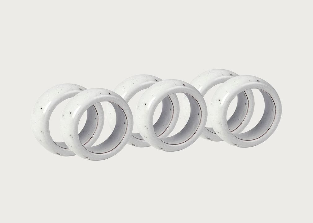 Nordic Sand Napkin Ring Set of 6