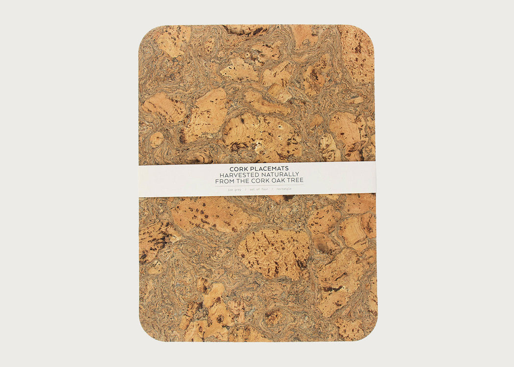 Natural Cork Rectangle Placemats Set of 4