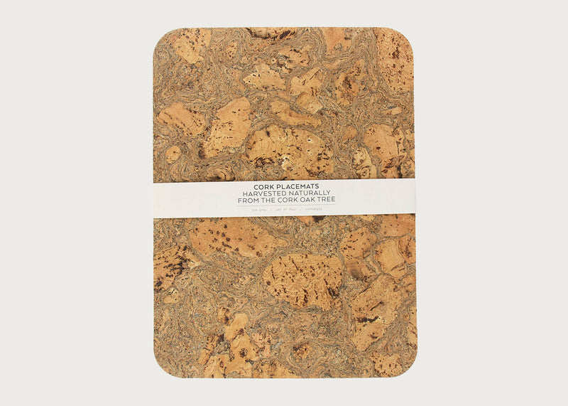 Natural Cork Rectangle Placemats Set of 4