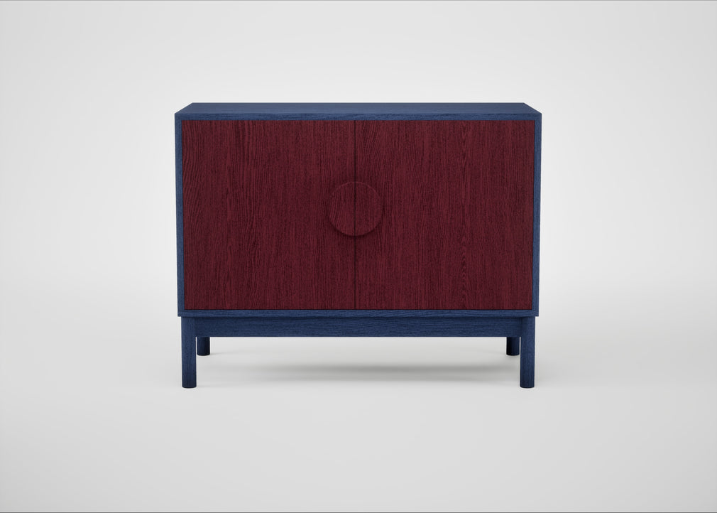 Tinta Small Sideboard Red Stain / Blue Stain