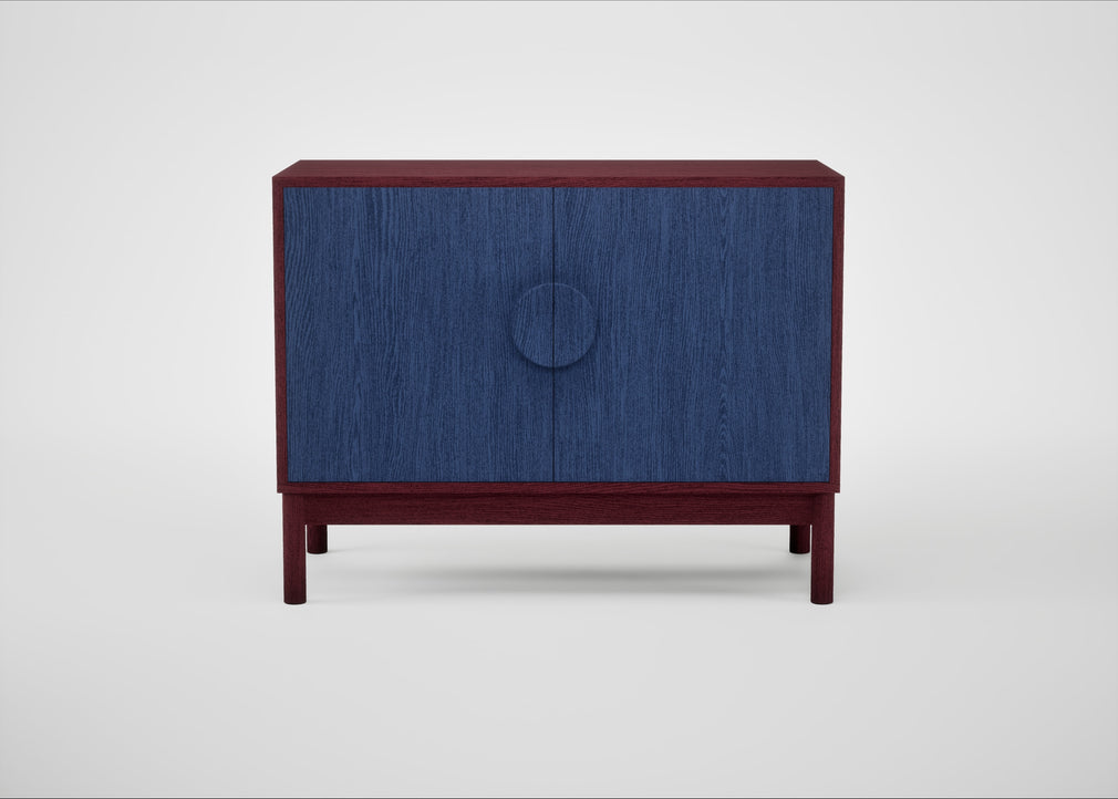 Tinta Small Sideboard Blue Stain / Red Stain