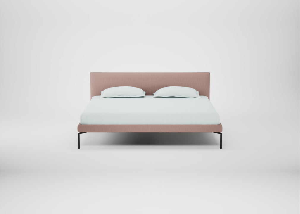 Matera Bed Super King / Siena Cotton Dusky Pink / Black