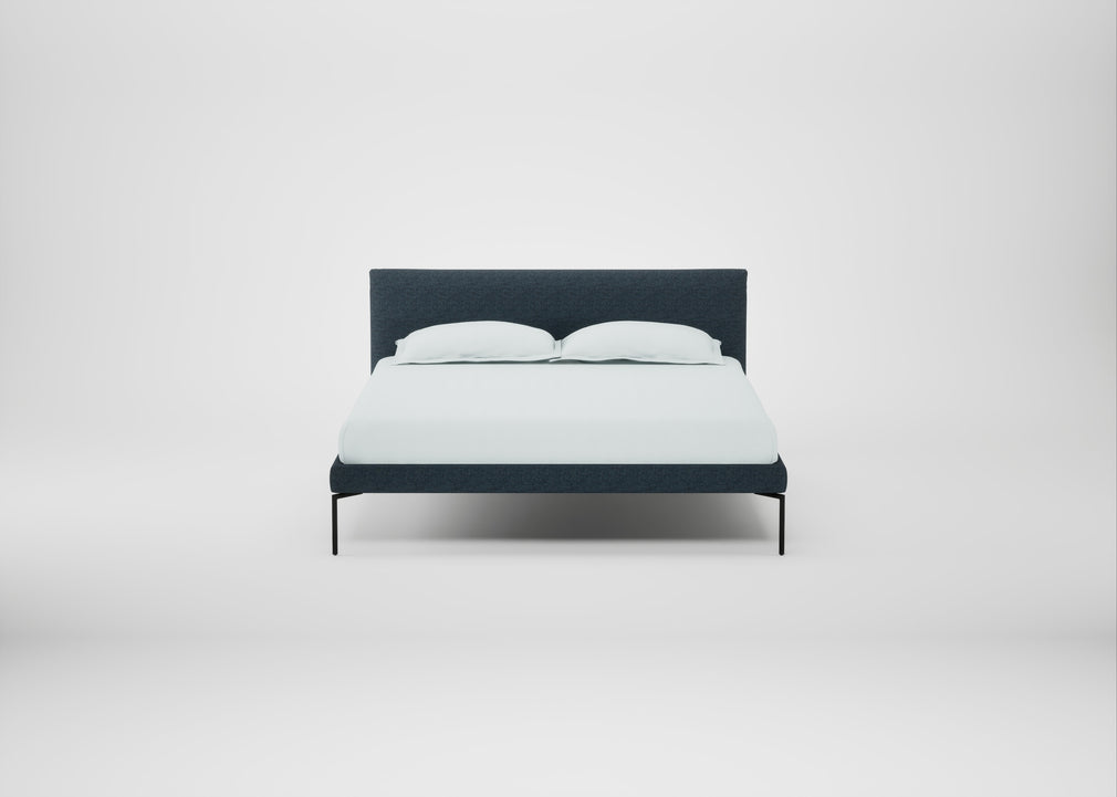Matera Bed King / Siena Cotton Deep Sea / Black