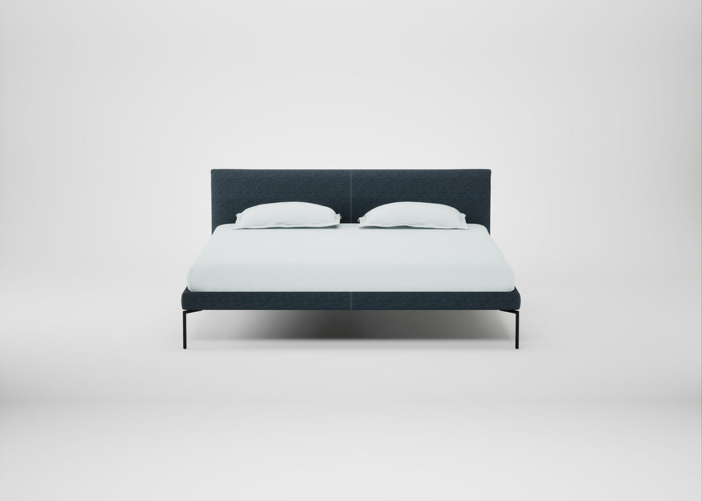 Matera Bed Super King / Siena Cotton Deep Sea / Black