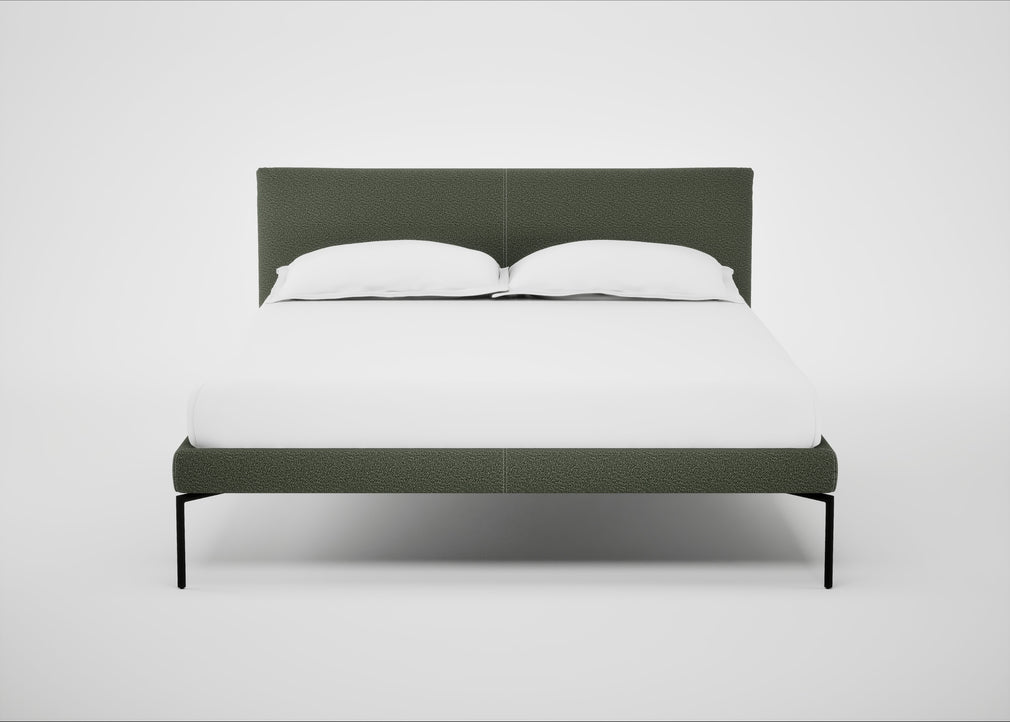 Matera Bed Double / Loop Boucle Forest / Black