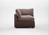 Astrid Corner Unit Smart Velvet Mouse / Walnut Stained Beech