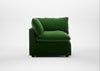 Astrid Corner Unit Smart Velvet Forest / Walnut Stained Beech
