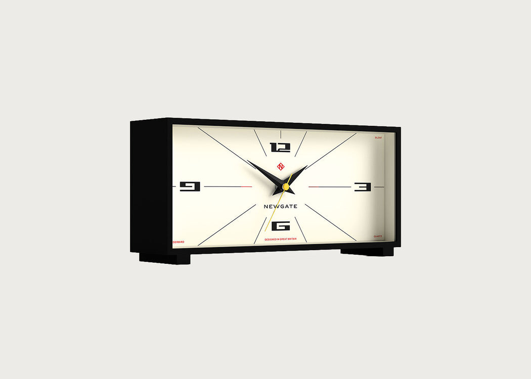 Thunderbird Mantel Clock Black & Cream