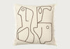 Figure Cushion Off-white & Coffee 50 x 50cm