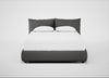 Pillow Storage Bed Double / No Storage / Luxury Leather Slate