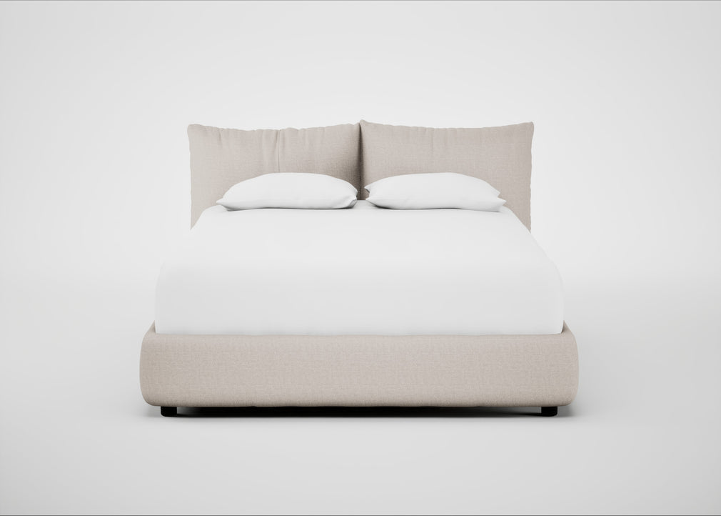 Pillow Storage Bed Double / No Storage / Siena Cotton Natural