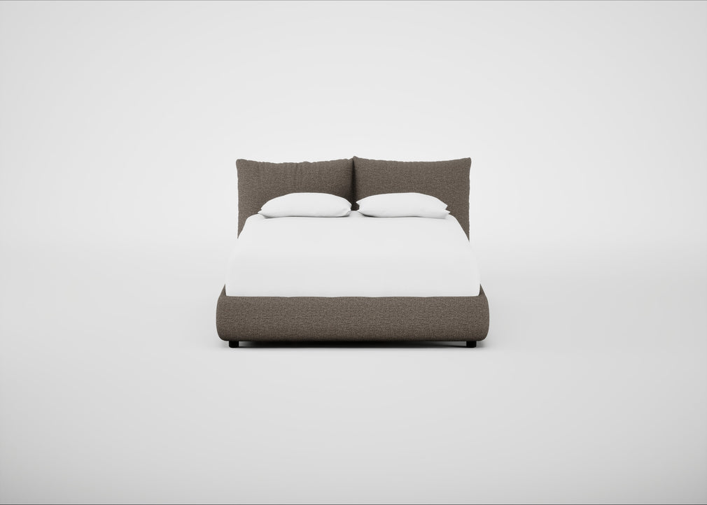 Pillow Storage Bed Double / No Storage / Tundra Texture Latte
