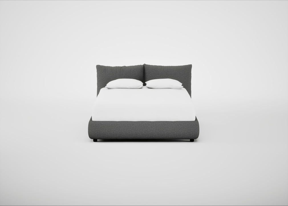Pillow Storage Bed Double / No Storage / Tundra Texture Pewter