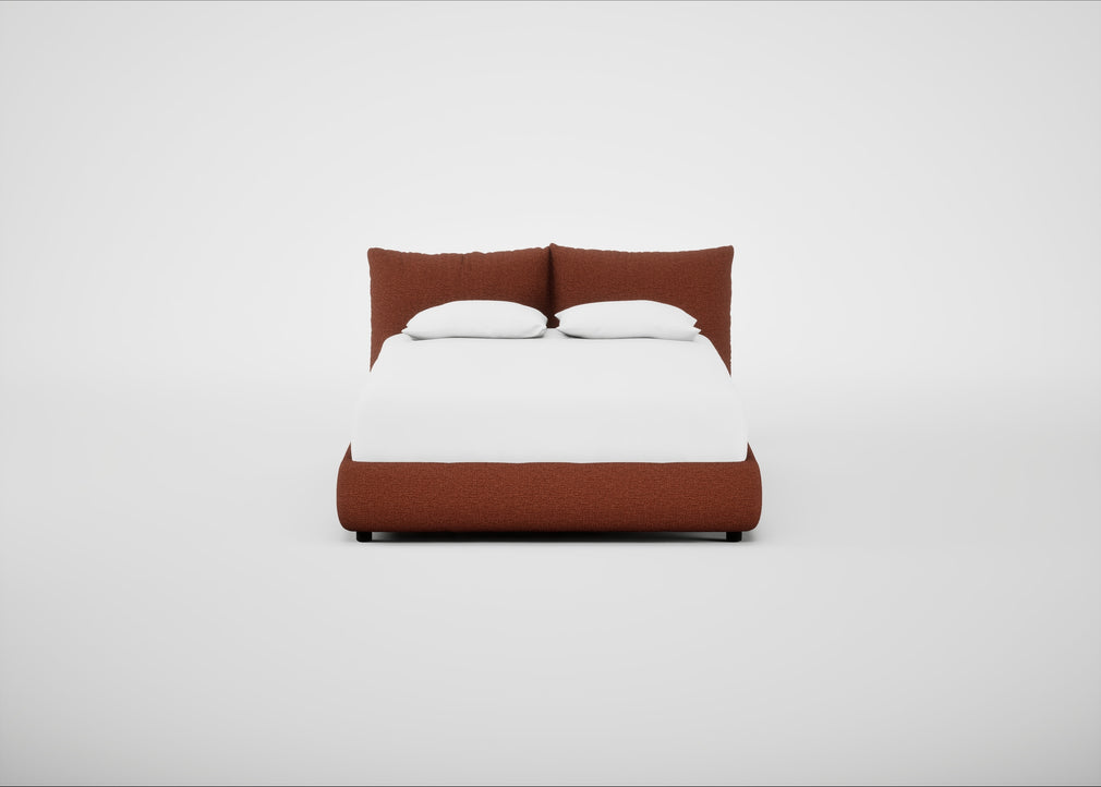 Pillow Storage Bed Double / No Storage / Tundra Texture Rust