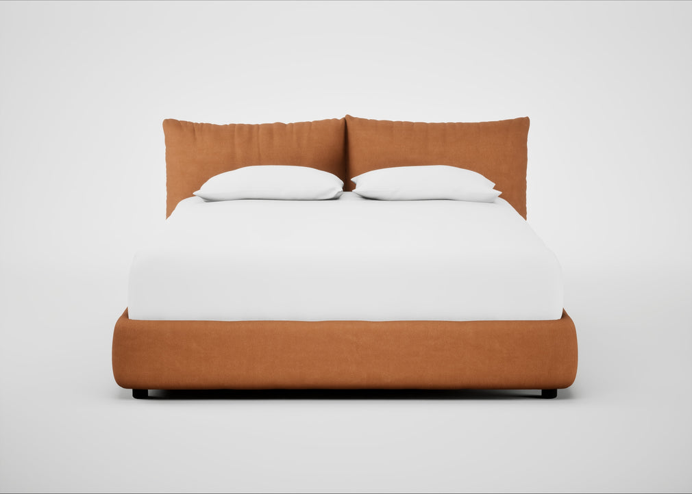 Pillow Storage Bed King / No Storage / Luxury Leather Canella
