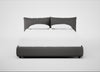 Pillow Storage Bed King / No Storage / Luxury Leather Slate