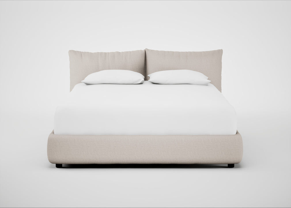 Pillow Storage Bed King / No Storage / Siena Cotton Natural
