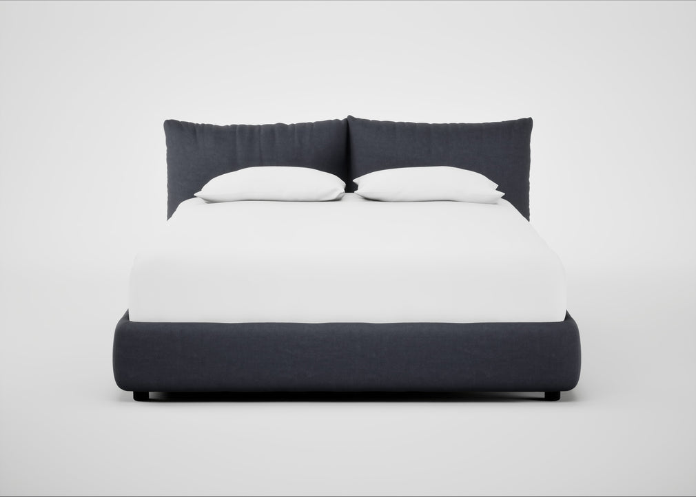Pillow Storage Bed Super King / No Storage / Luxury Leather Anthracite
