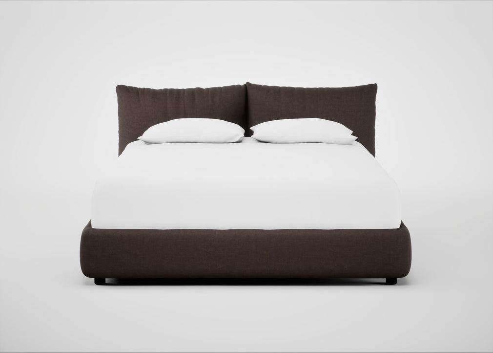Pillow Storage Bed Super King / No Storage / Luxury Leather Coco