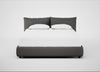 Pillow Storage Bed Super King / No Storage / Luxury Leather Slate