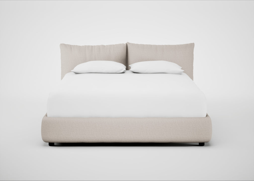 Pillow Storage Bed Super King / No Storage / Siena Cotton Natural