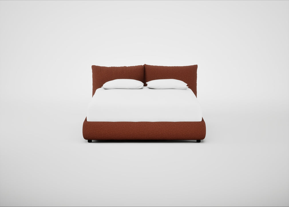 Pillow Storage Bed Super King / No Storage / Tundra Texture Rust