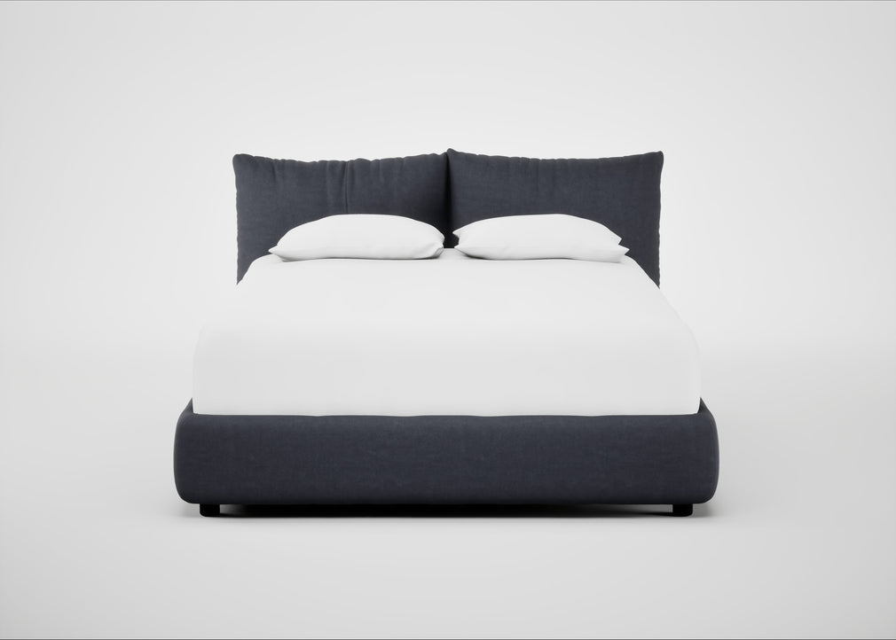 Pillow Storage Bed Double / Underbed Storage / Luxury Leather Anthracite