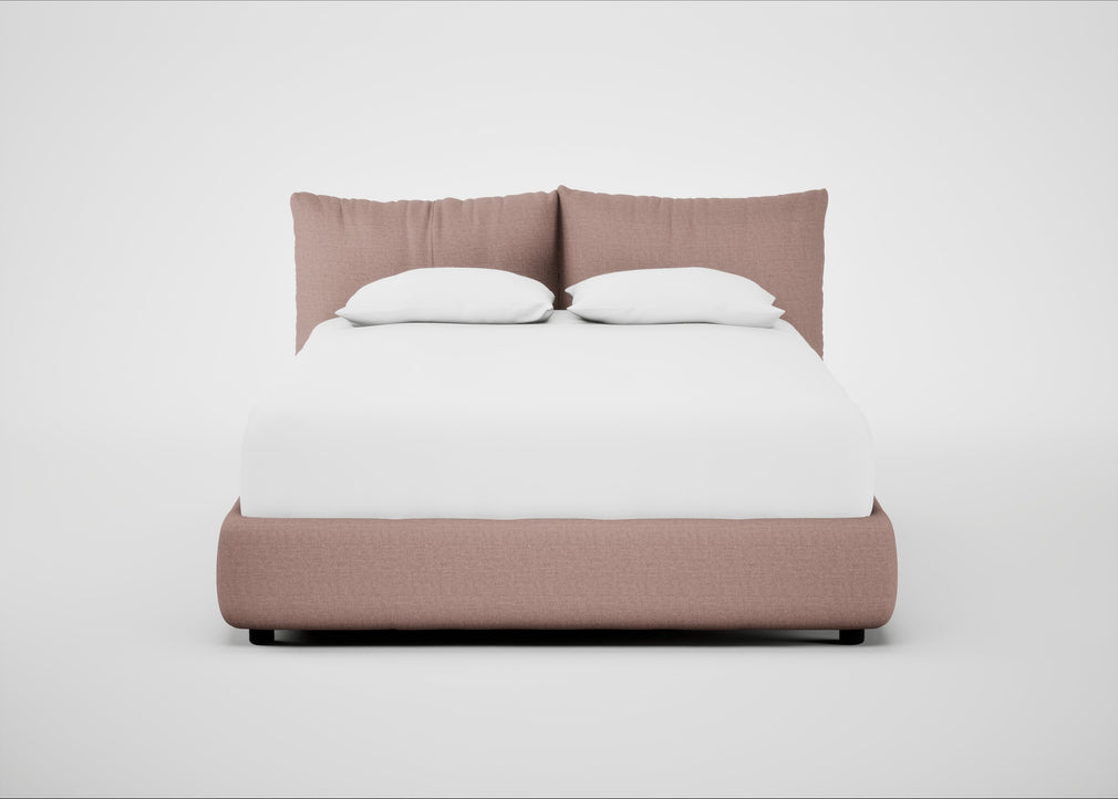Pillow Storage Bed Double / Underbed Storage / Siena Cotton Dusky Pink