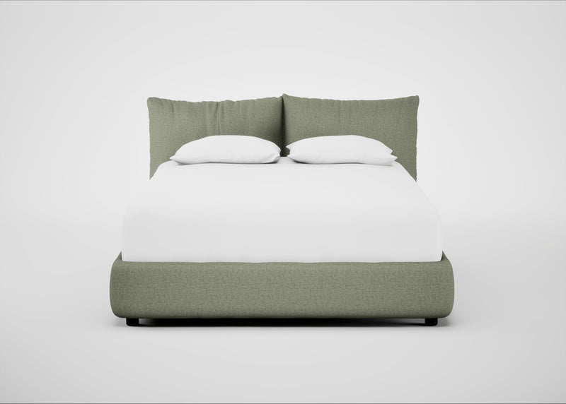 Pillow Storage Bed Double / Underbed Storage / Siena Cotton Pistachio
