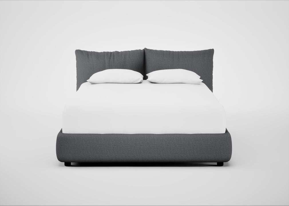 Pillow Storage Bed Double / Underbed Storage / Siena Cotton Shale Grey