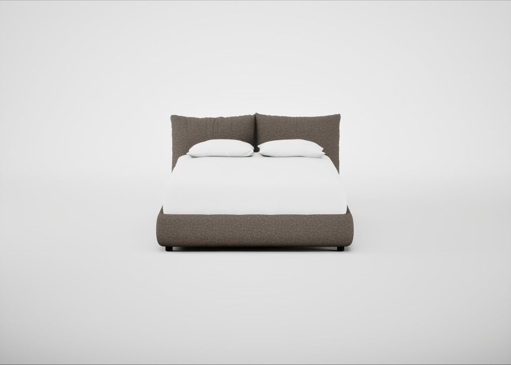 Pillow Storage Bed Double / Underbed Storage / Tundra Texture Latte