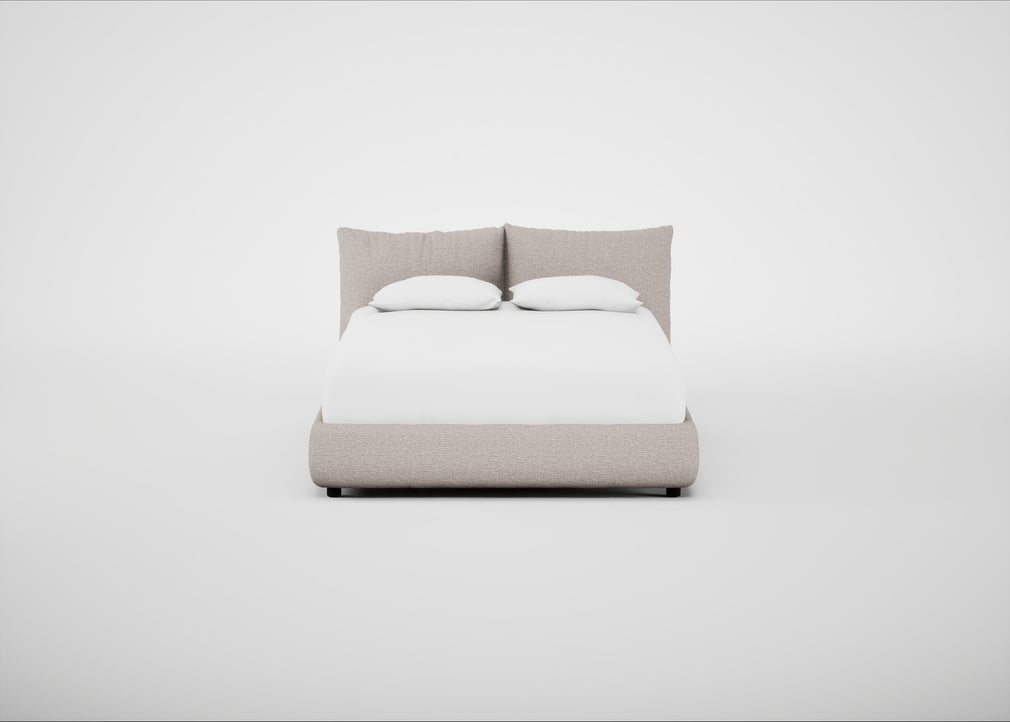 Pillow Storage Bed Double / Underbed Storage / Tundra Texture Stone