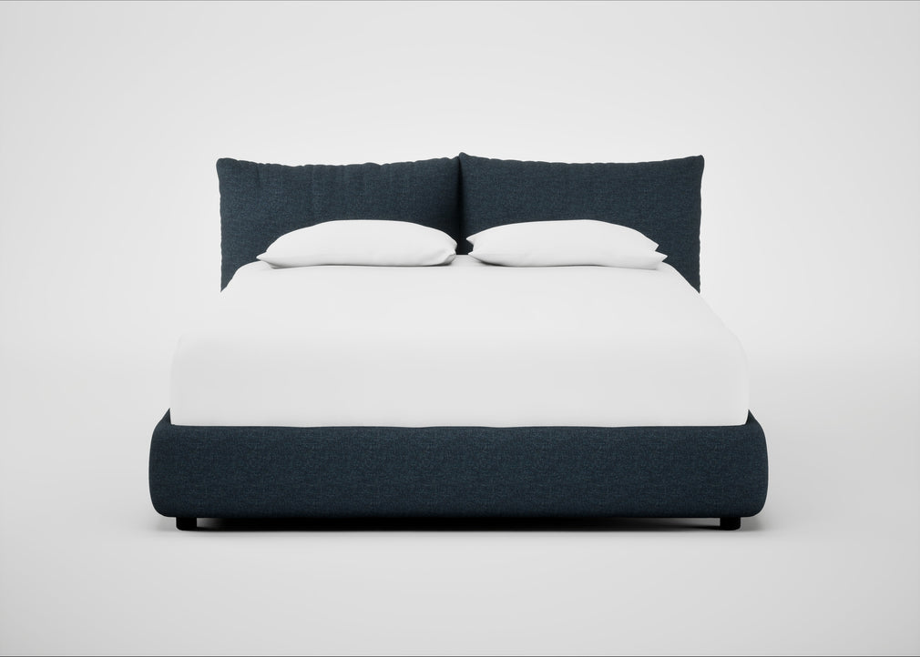 Pillow Storage Bed King / Underbed Storage / Siena Cotton Deep Sea